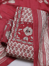 Printed Cotton Blend Unstitched Suit With Dupatta